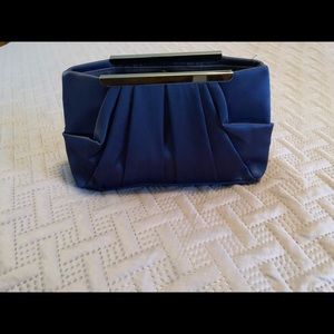 Navy satin formal purse